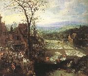 MOMPER, Joos de Flemish Market and Washing Place sg USA oil painting reproduction